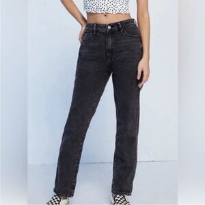 PacSun Mom Jeans Faded Black Wash High Rise Relaxed Denim 100% Cotton 90’s sz 25